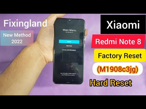 Hard Reset / Xiaomi Redmi Note 8 (m1908c3jg) Hard Reset & Unlock Pattern / New Method 2022