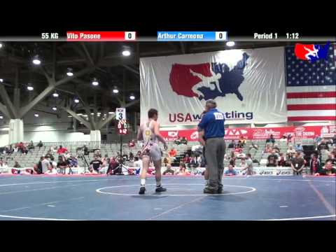 Vito Pasone vs. Arthur Carmona at 2013 Junior Nationals - FILA - GR