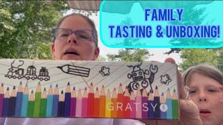 Unboxing & family tasting of free Gratsy snack box! #snackbox #snackboxreview  @boxtops4education