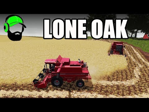 Farming Simulator 17 - Lone Oak Farm - Small combine  in a big field #FS17