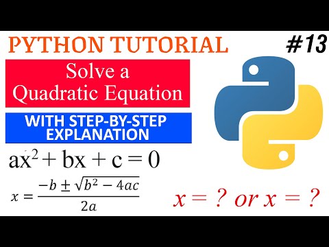 Solving Quadratic Equations Using Python