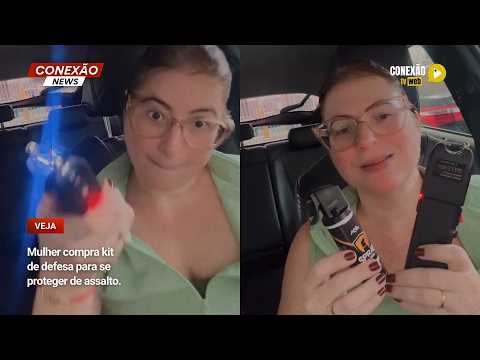 Vídeo: Mulher compra kit de defesa para se proteger de assalto.