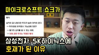 실적이 잘나오고 주가가 급락한 MS, 오히려 삼성전자, SK하이닉스에 호재가 될 수도