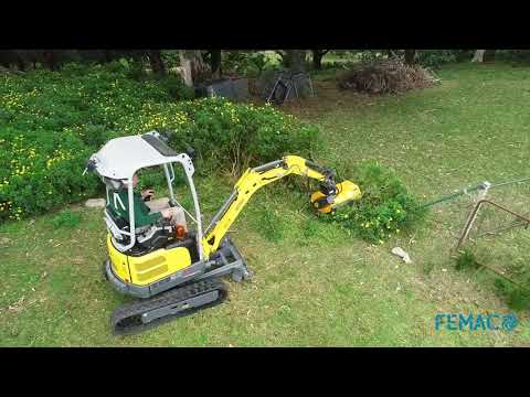 FEMAC T1 REV Hydraulic Flail Mower Mulcher for Excavators