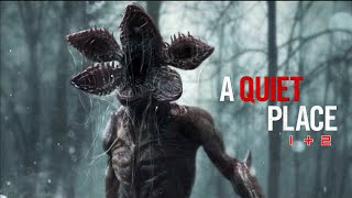 وحوش عمياء بتقتل اي حد بيتكلم او بيطلع صوت والبشريه بتنقرض|ملخص ثنائيه افلام Aquiet place