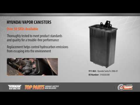 Highlighted Part: Vapor Canister for Select Hyundai Santa Fe Models