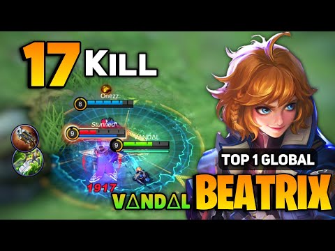 Godlane Beatrix Combo Johnson 17 KILL! [ Top 1 Global Beatrix Best Build ] VΔNDΔL - Mobile Legends