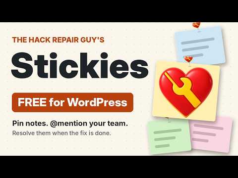Free Sticky Notes for Your WordPress Team: watch on YouTube