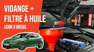 Youtube thumbnail of video "Vidange et changement du filtre à huile Leon 3 1.6 TDI 🛢"