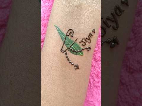 Jiya name mehndi tattoo Part 190 #mehndiartssaroj #youtubeshorts #mehndi #tattoo