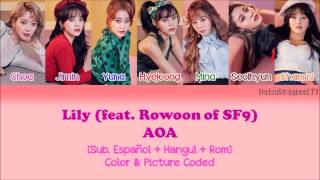 AOA - Lily (Feat. Rowoon of SF9) [Sub. Español + Hangul + Rom] Color &amp; Picture Coded