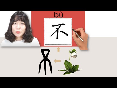 【NEW HSK1】 _不/bu/(no, not) How to Pronounce & Write Chinese Vocabulary/Character Story