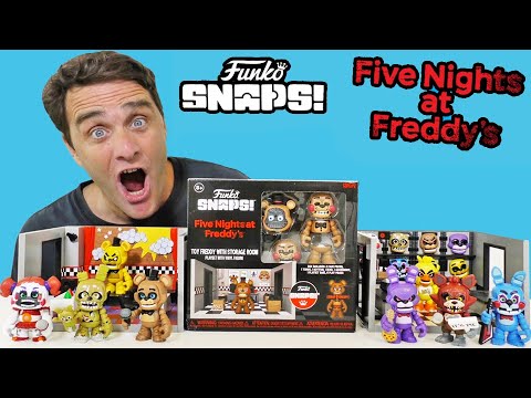 FNAF WAVE 2 FUNKO SNAPS TOY FREDDY WITH STORAGE ROOM PLAYSET ! || Unboxing Review || Konas2002
