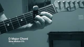 D Major Guitar Chord in Slow Motion 5% Speed | Really Creepy and Scary Sounds