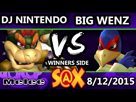 S@X - DJ Nintendo (Bowser) Vs. Big Wenz (Falco) SSBM Tournament - Smash Melee