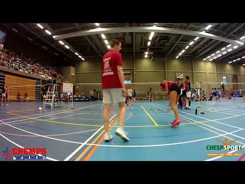 2018 Nederlands Jeugdkampioenschap Badminton: Colin /Noëlle tegen Dion/Kirsten