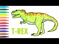 Easy Drawing Dinosaur T REX I Kolay Dinazor T REX Çizimi T REX Nasıl Çizilir