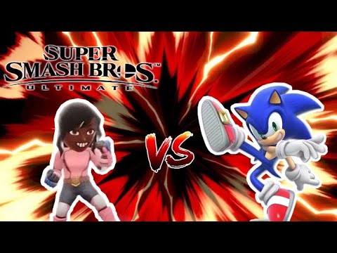 Mii Brawler vs. Sonic (Full fight game) | Super Smash Bros Ultimate