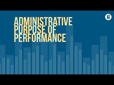 Administrative Purpose of Performance Management