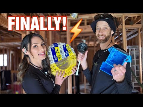 It's A GREAT Start!| Electrical Work Begins Inside Our Cabin Homestead
