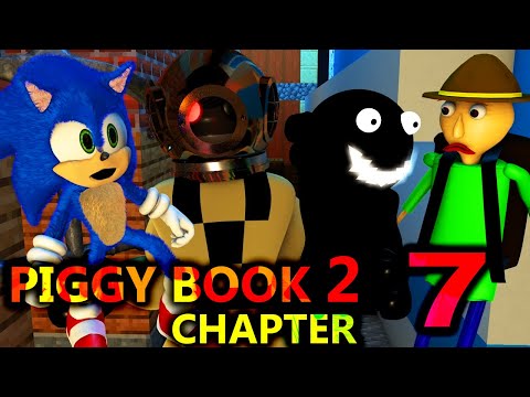 NEW PIGGY BOOK 2 CHAPTER 7 X BALDI SONIC MARIO! Minecraft CHALLENGE Roblox Animation
