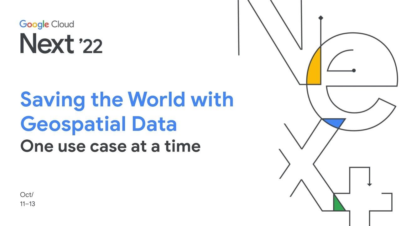 Saving the world with geospatial data, one use case at a time