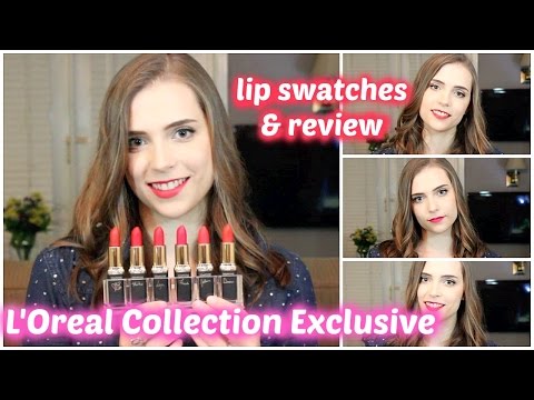 L'Oreal Collection Exclusive REDS: lip swatches and review Video