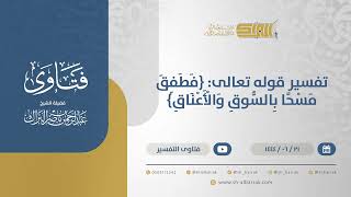 صورة تفسير قوله تعالى: {فطفق مسحا بالسوق والأعناق} - الشيخ عبدالرحمن البراك (11432)