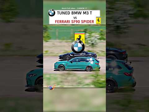 BMW M3 Touring vs Ferrari SF90 Spider — DRAG RACE
