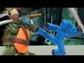 TMNT 2017 Stop Motion Leonardo VS Stikbot Special