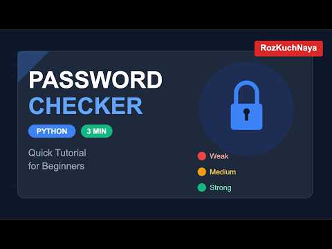 Is Your Password Strong Check With Python Quick Tutorial