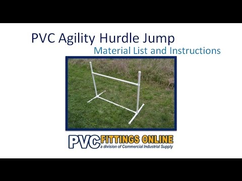 Part of a video titled PVC Dog Hurdle Jump - DIY Guide - YouTube