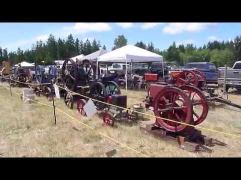 Stationary engines at Olympic Peninsula Antique Tractor and Engine Association show — June 2014