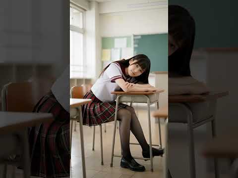 可愛いセーラー服の女の子