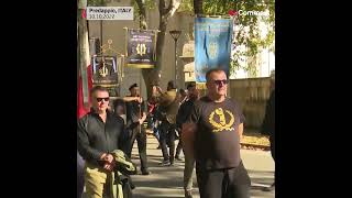 Download lagu Fascist sympathisers mark Mussolini entry into Rome #shorts mp3