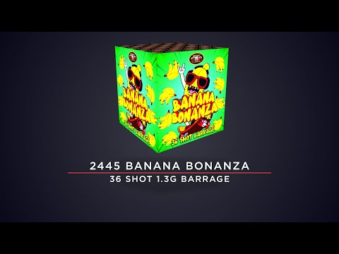 Bright Star Fireworks - 2445 Banana Bonanza 36 Shot 1.3G Barrage