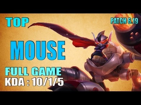 EDG Mouse Rumble vs Cho'Gath  Top NA SoloQ   Full Game