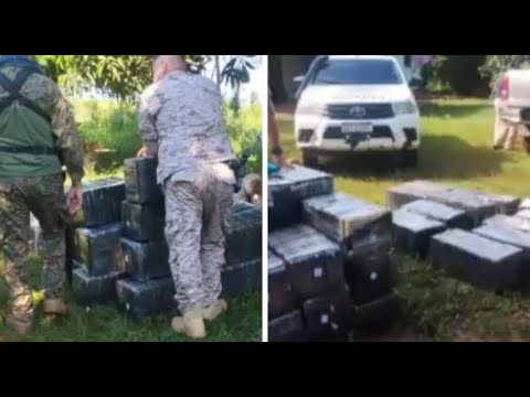 Hallan casi una tonelada de marihuana abandonada en Caazapá