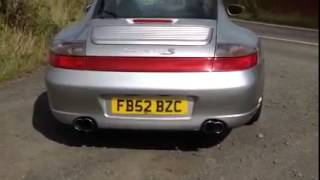 preview picture of video 'Porsche 911 996 Carrera (Non Turbo) Powerflow Valved Sports Exhaust Silencer in Sports Mode'