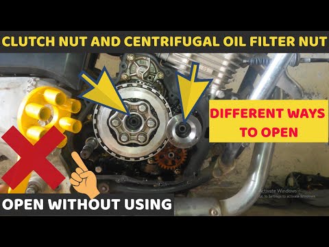 How to open clutch nut and centrifugal oil filter nut without holder tools