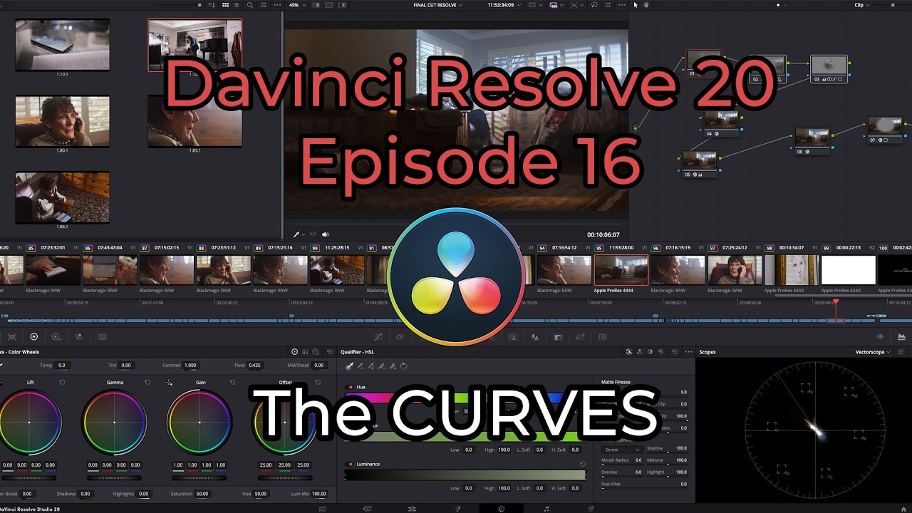 Davinci Resolve 20 - Episode 16 - The Curves, RGB and Beyond