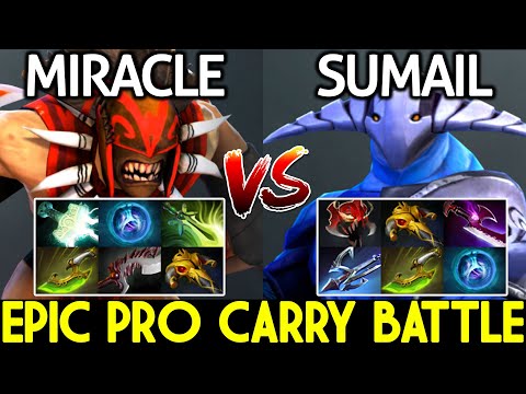 MIRACLE [Bloodseeker] Max Attack Speed VS SumaiL Sven Carry Dota 2