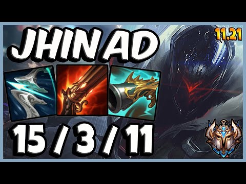 Jhin vs Ziggs ADC - KR Challenger - Patch 11.21  [ 15 / 3 / 11 ] ✅