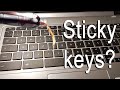 How to clean sticky keyboard keys!