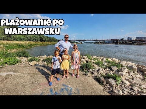 Idziemy nad Wisłę Spacer Plażowanie i powrót pod Narodowy Warszawa Lato w miescie Vlog