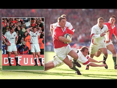 Scott Gibbs' last gasp try s mashed the Grand ambitions of England in 1999