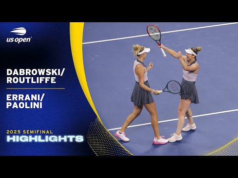 Dabrowski/Routliffe vs. Errani/Paolini Highlights | 2025 US Open Semifinal
