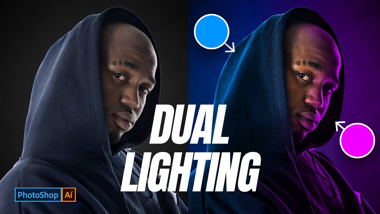 Efeito Dual Lighting ou Duas Luzes no Photoshop - Tutorial