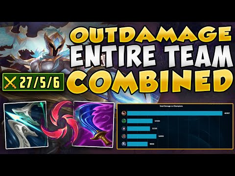 I DID MORE DAMAGE THAN MY ENTIRE TEAM COMBINED (FT. QUADRA KILL) - League of Legends