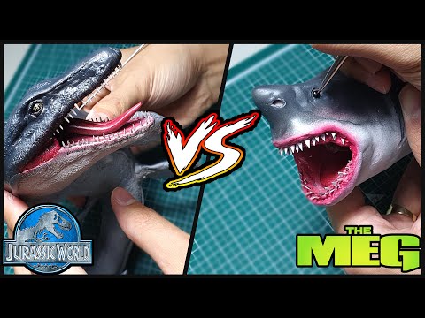 How To Make Mosasaurus VS Megalodon shark With  Polymer Clay